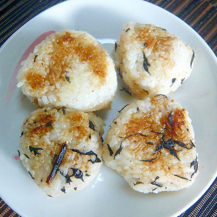 ❤　梅ひじき＆明太子の焼きおにぎり　❤